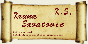 Kruna Savatović vizit kartica